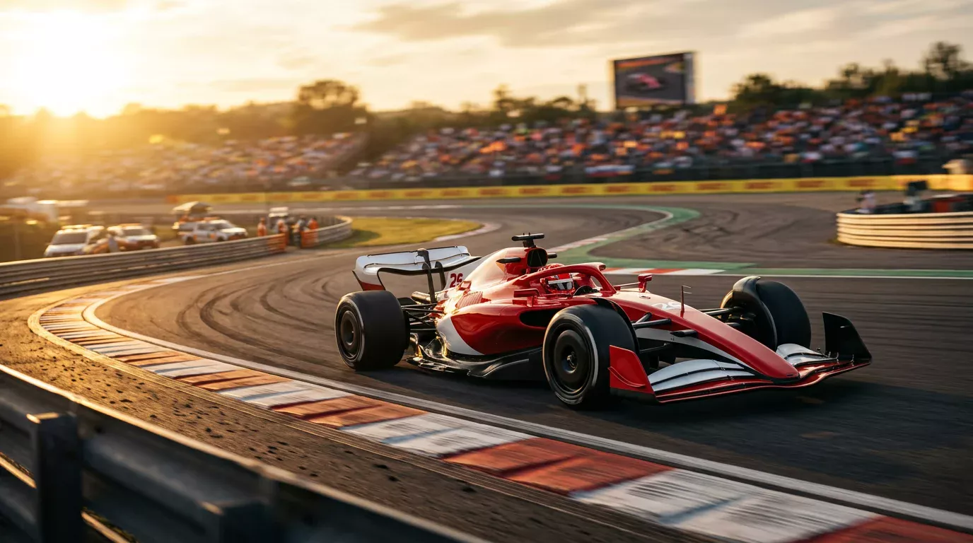 Monoplaza de Fórmula 1 2026 en pista durante un Gran Premio